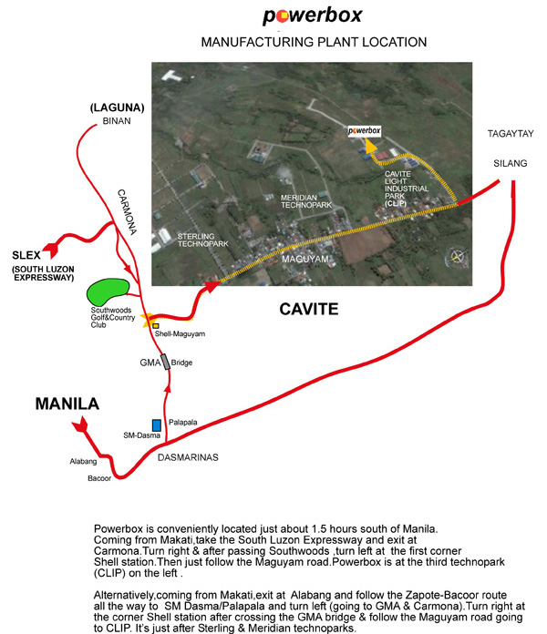 Powerbox Plant Location Map